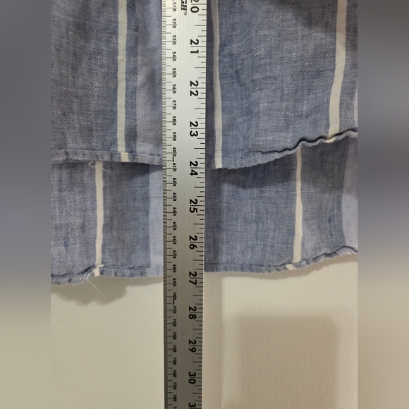 Blue and White Striped Blouse - Picture 6 of 7